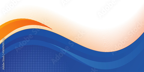 abstract blue orange corporate background with 3d concept. abstract white background with blue  and orange wave background banner with formal concept for banner advertisement announcement certificate