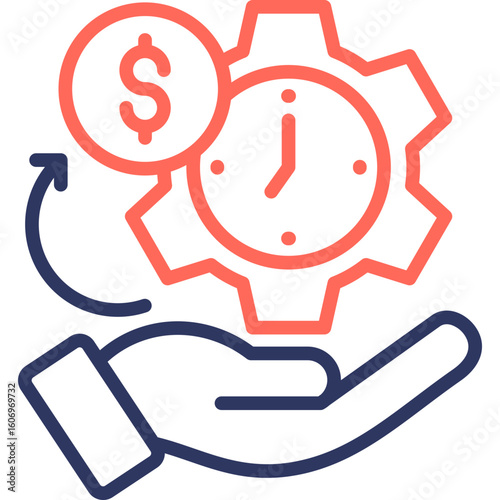Efficiency line color icon