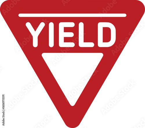 yield icon yield sign vector symbol