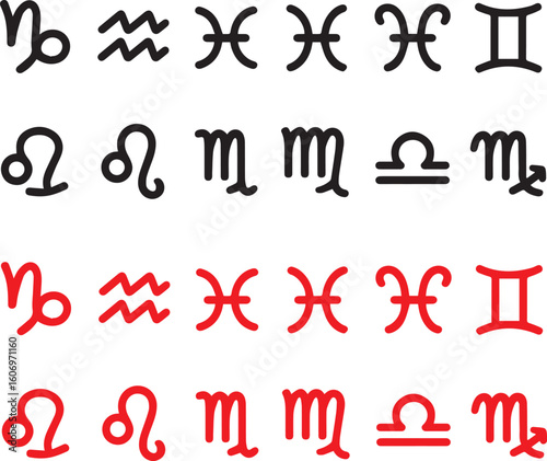 zodiac signs set
