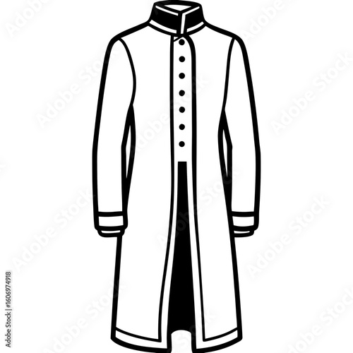 Sherwani Outline Art Vector