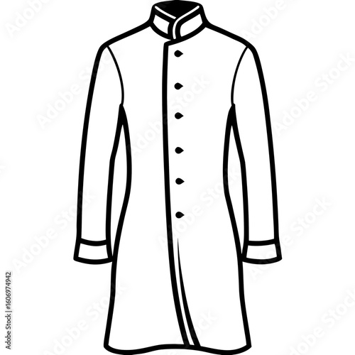 Sherwani Outline Art Vector