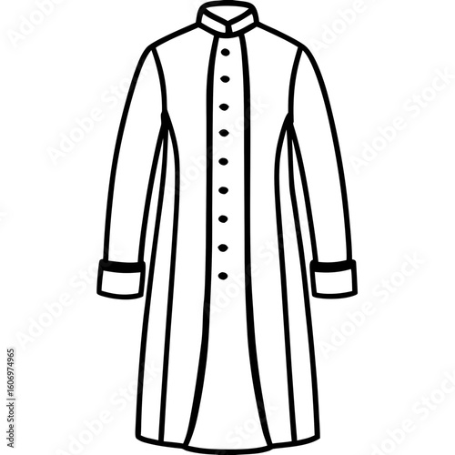 Sherwani Outline Art Vector