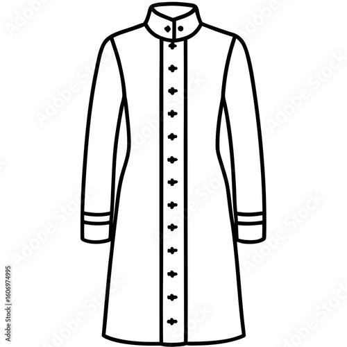 Sherwani Outline Art Vector