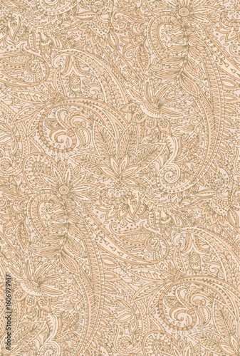 paisley seamless pattern on white background