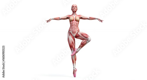 Human female musculature model