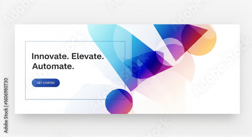  Hero section banner for a modern SaaS website with an abstract background.