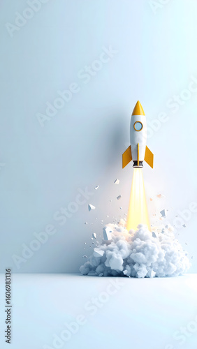 Rocket Launch and Serene Cabin: A Juxtaposition of Progress and Tranquility
