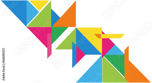 Trendy abstract background with a colorful geometric pattern of triangles and polygons.