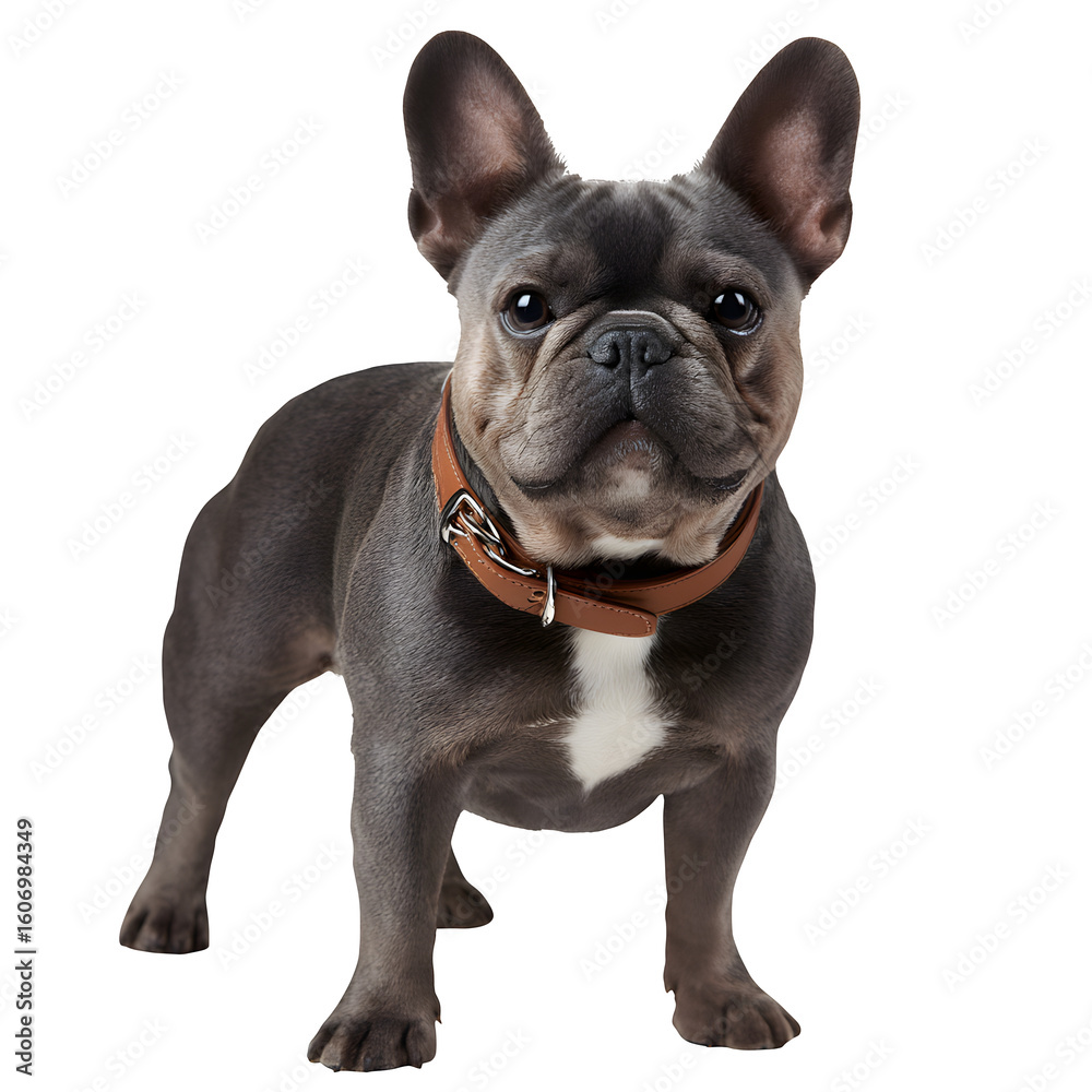 Blue French Bulldog Standing, isolated on white background Blue French Bulldog Standing, isolated on white background