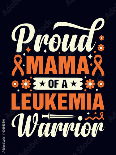 Leukemia awareness t-shirt design leukemia cancer awareness for Prints, Fashion Clothing, Posters, Tote Bags, Mugs, For Black Background