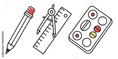 line style arrow icons set for web use