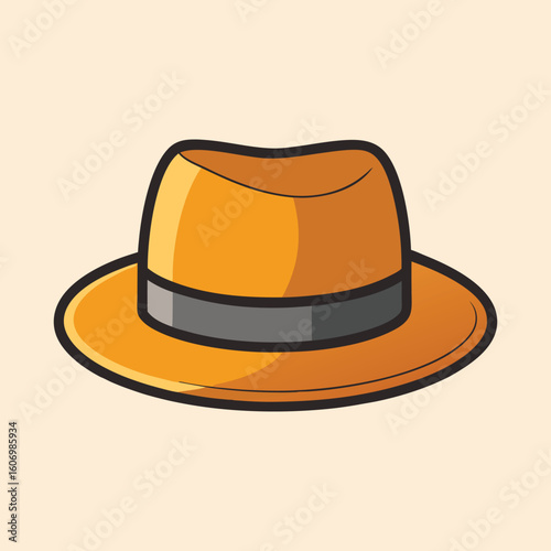 vector illustration of a trilby