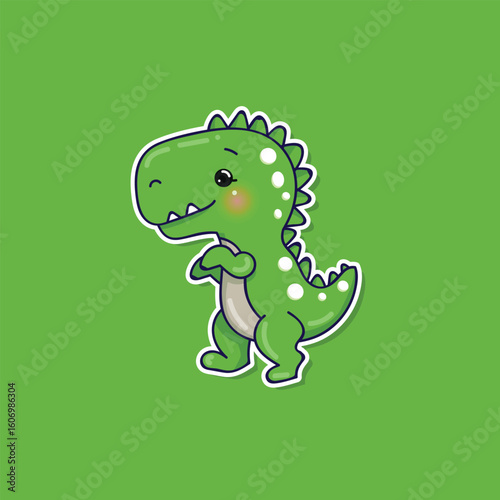 cute T Rex, dinosaur cartoon character