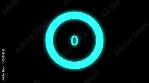 animated light blue number eight