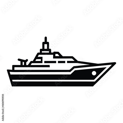 Fast Military Warship Boat Vessel Ship Graphic