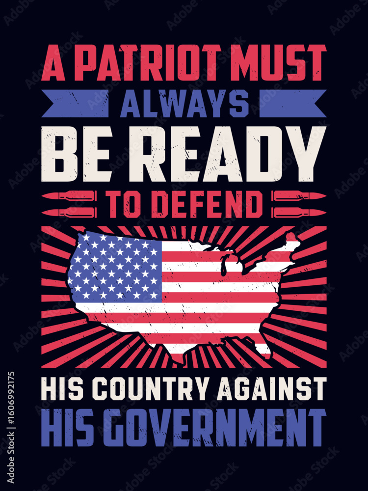 Naklejka premium Patriot day tshirt design for Prints, Fashion Clothing, Posters, Tote Bags, Mugs, For Black Background 