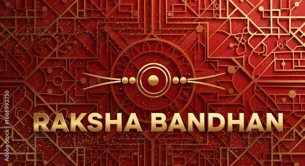 Obraz premium Raksha Bandhan festival celebration template banner