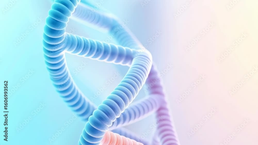 Abstract Representation of DNA Helix with Colorful Curves and Swirls in Soft Focus Effect