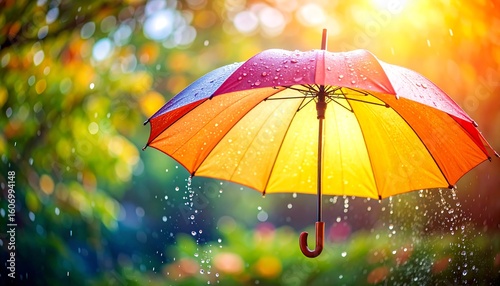 Wallpaper Mural Colorful umbrella in the rain Torontodigital.ca