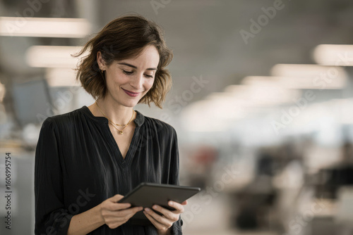 individual utilizing tablet to generate aidriven meeting summaries embodying productivity