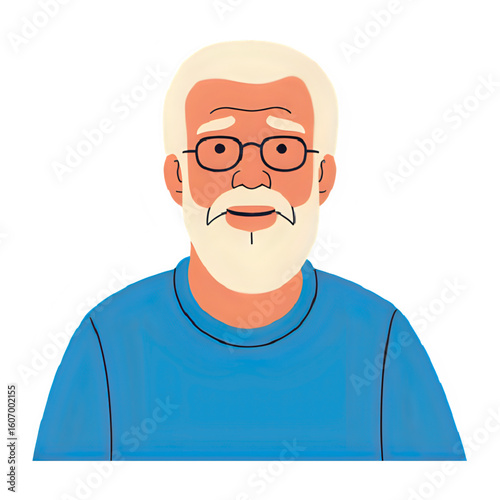 senior man with glasses