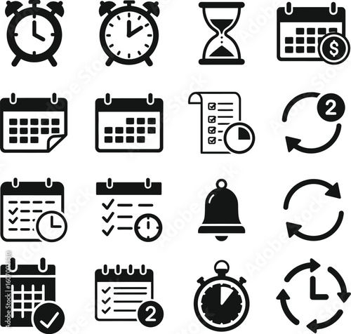 Web and Mobile Vector Icon Set for Business and Communication