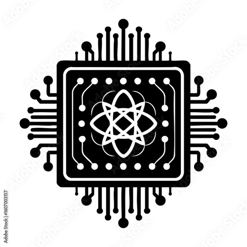 Quantum computing chip vector