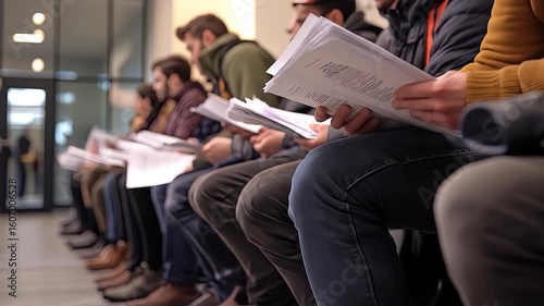 Job Seekers Waiting Room Papers.