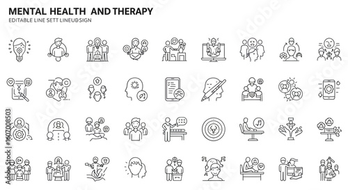 Mental Health Therapy Icons
