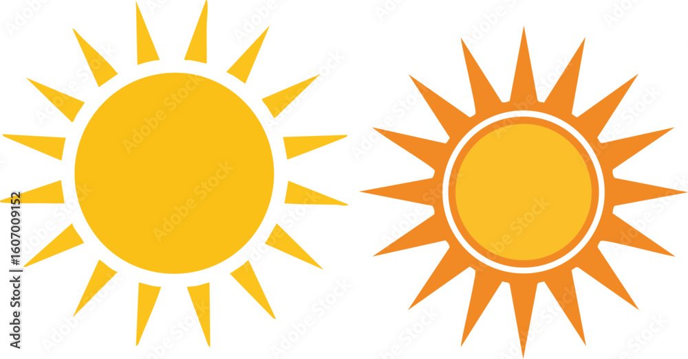 Fototapeta premium Bright Sun Icons