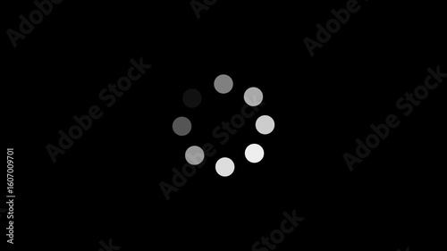 Loading - circle Modern loading animation. Circular loading indicator , loading and buffering icon animation-looped . 4k video.