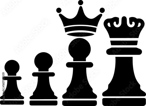 Crowned Chess Pawn Icon – Symbol of Power and Transformation
