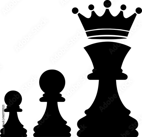 Crowned Chess Pawn Icon – Symbol of Power and Transformation
