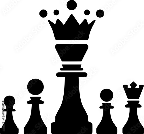 Crowned Chess Pawn Icon – Symbol of Power and Transformation
