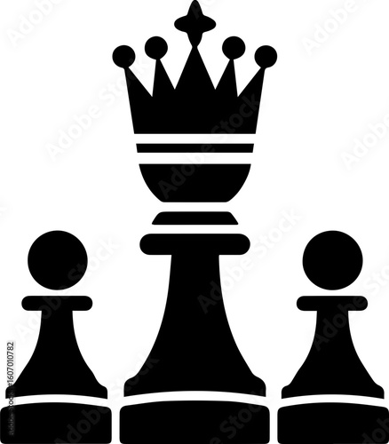 Crowned Chess Pawn Icon – Symbol of Power and Transformation
