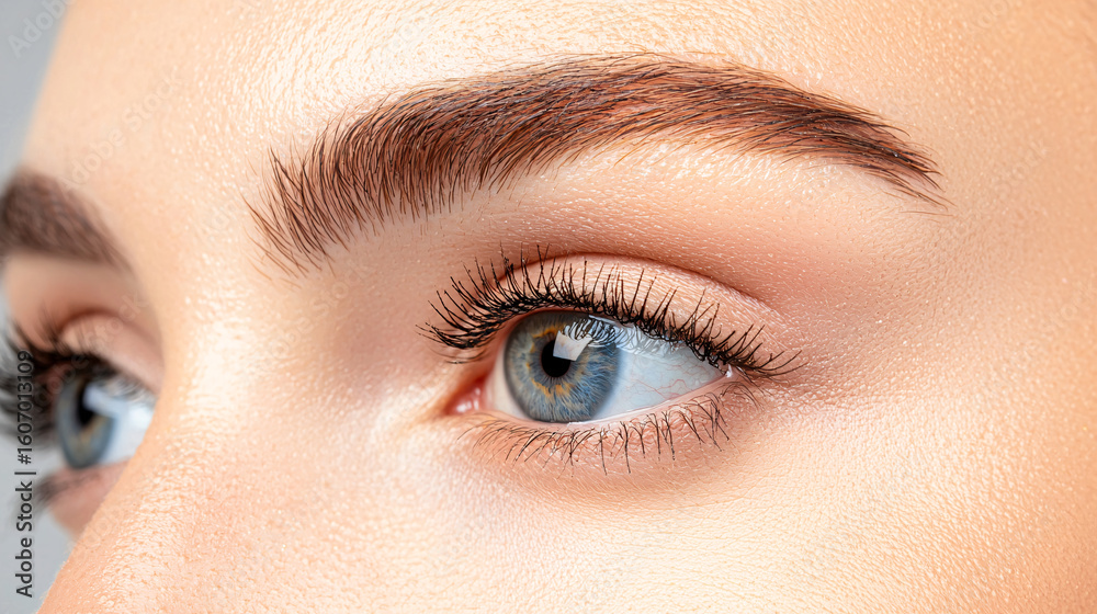 Obraz premium Captivating Close-Up of a Woman's Eye Beauty, Detail, and the Window to the Soul