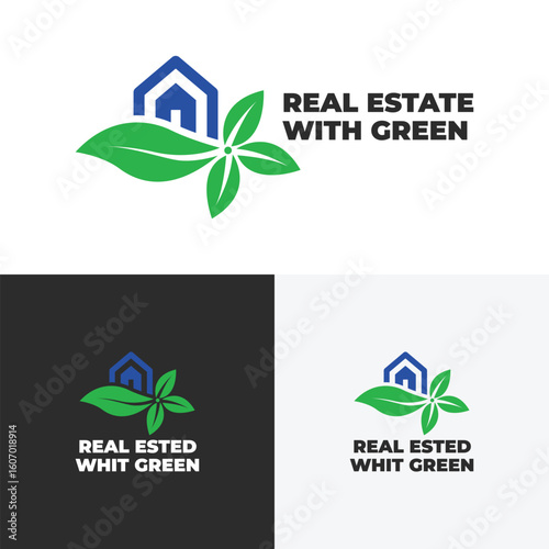 ChatGPT said:
Modern real estate logo with house and green leaves, symbolizing eco-friendly housing and sustainability. Ideal for green architecture or eco-conscious property brands.