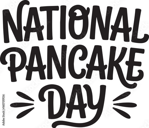 National Pancake Day Typography Poster Design