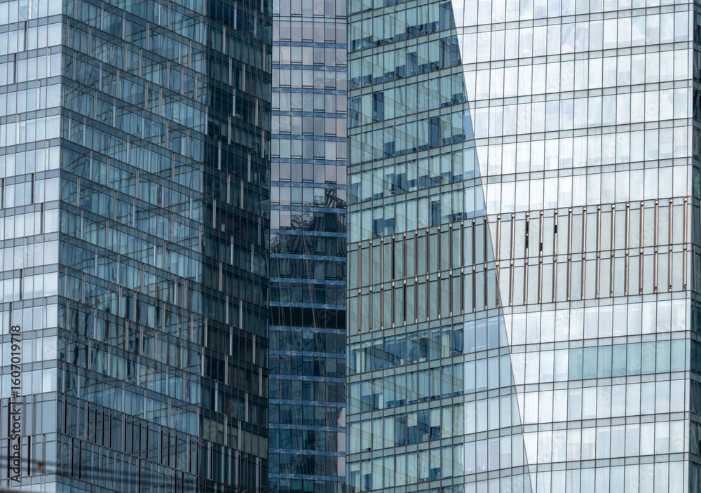 blue wall business buildings architectural background blue wall business buildings architectural background