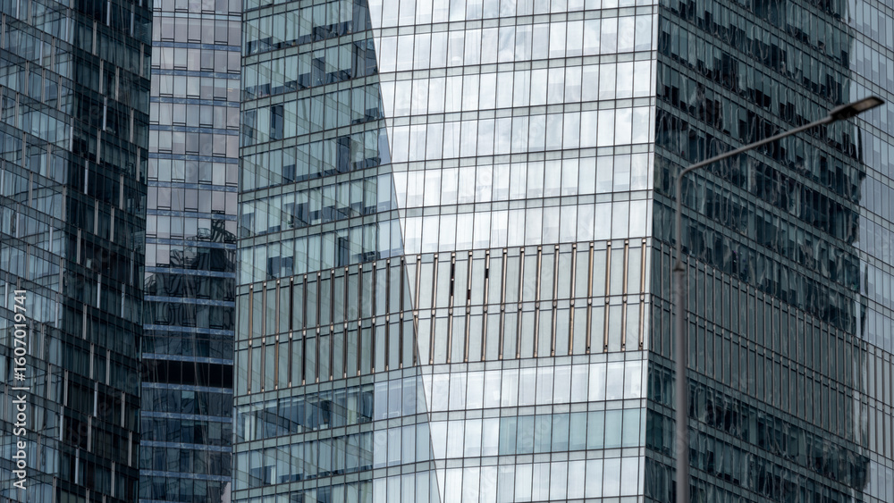 blue wall business buildings architectural background blue wall business buildings architectural background