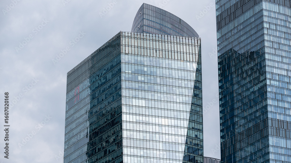 Naklejka premium blue wall business buildings architectural background
