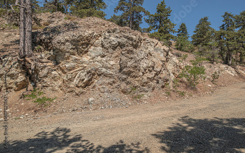 Troodos Geopark, located on Troodos
wooded peak, making up the deepest layer
of oceanic crust section, and Earth's upper
mantle, formed deep below sea-level more
than 90 million years ago, Cyprus