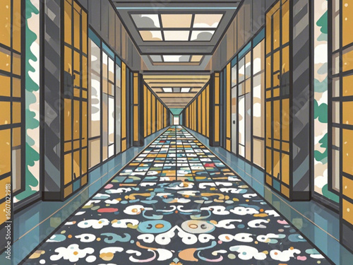 corridor in the hotel