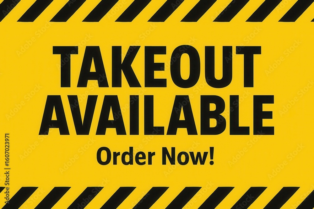 Obraz premium Bold yellow and black sign with 