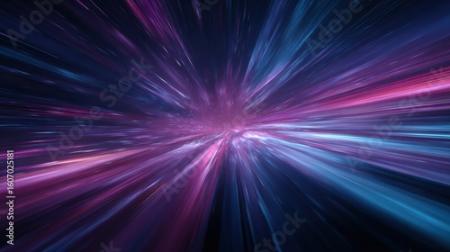 A vibrant burst of light representing speed and innovation in technology, creating a sense of dynamic movement.
