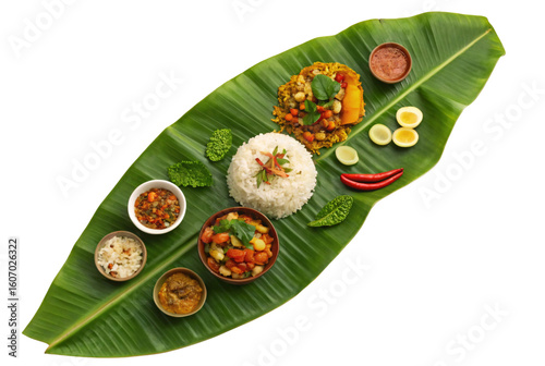 Fresh Whole Banana Leaf Isolated On White Background Used For South Indian Feast Plates Snacks Traditional Food Onam Sadya