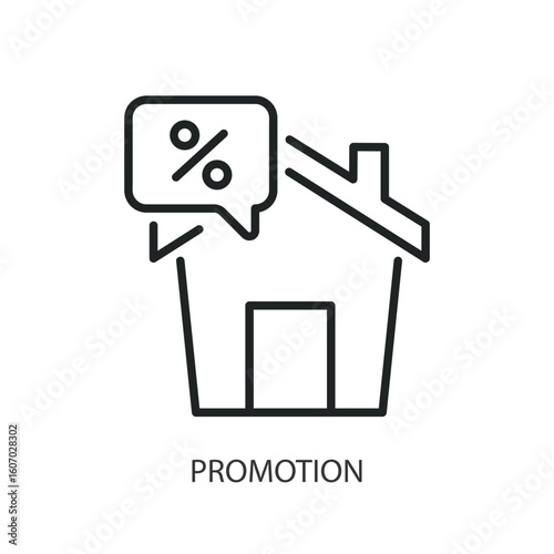 Promotion thin line vector icons.