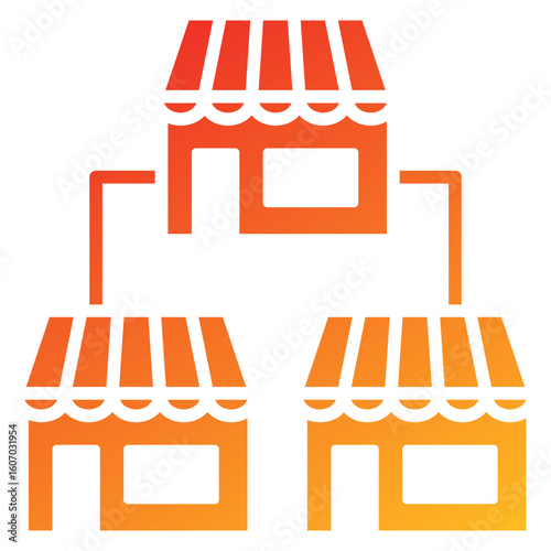 Franchise Glyph Gradient Icon