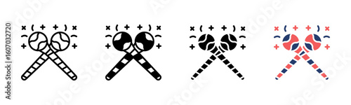 Glow Stick icon sheet multiple style collection